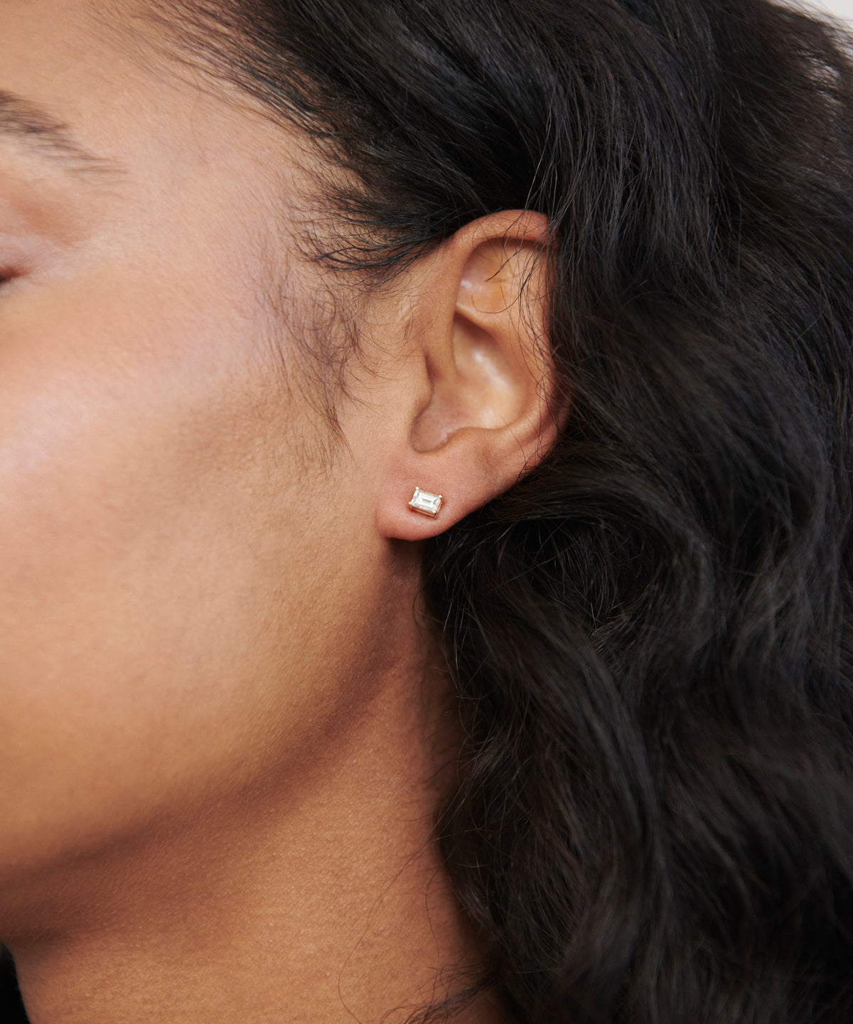 Ivy Emerald Cut Studs