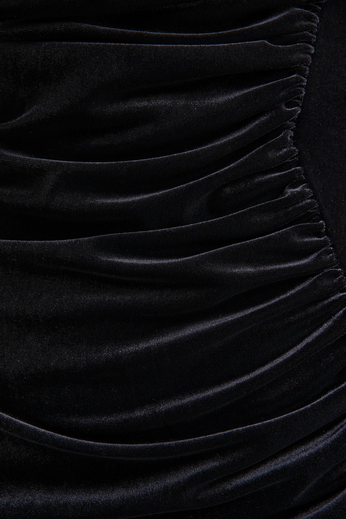 Jovita | Black Velvet Cowl-Neck Maxi Dress With Gathered-Detailing
