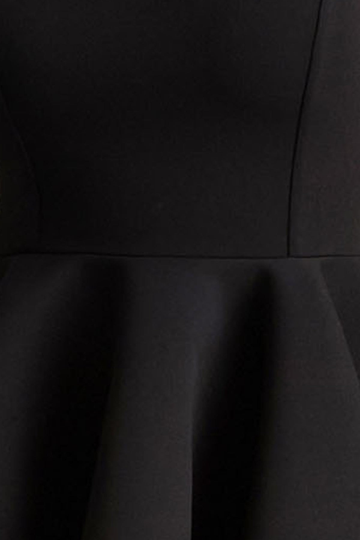Malia | Black Sweetheart-Neck Skater Mini Dress