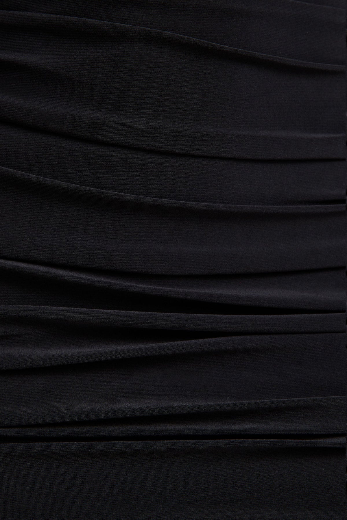 Yara | Black One Shoulder Cape Ruched Midi Dress