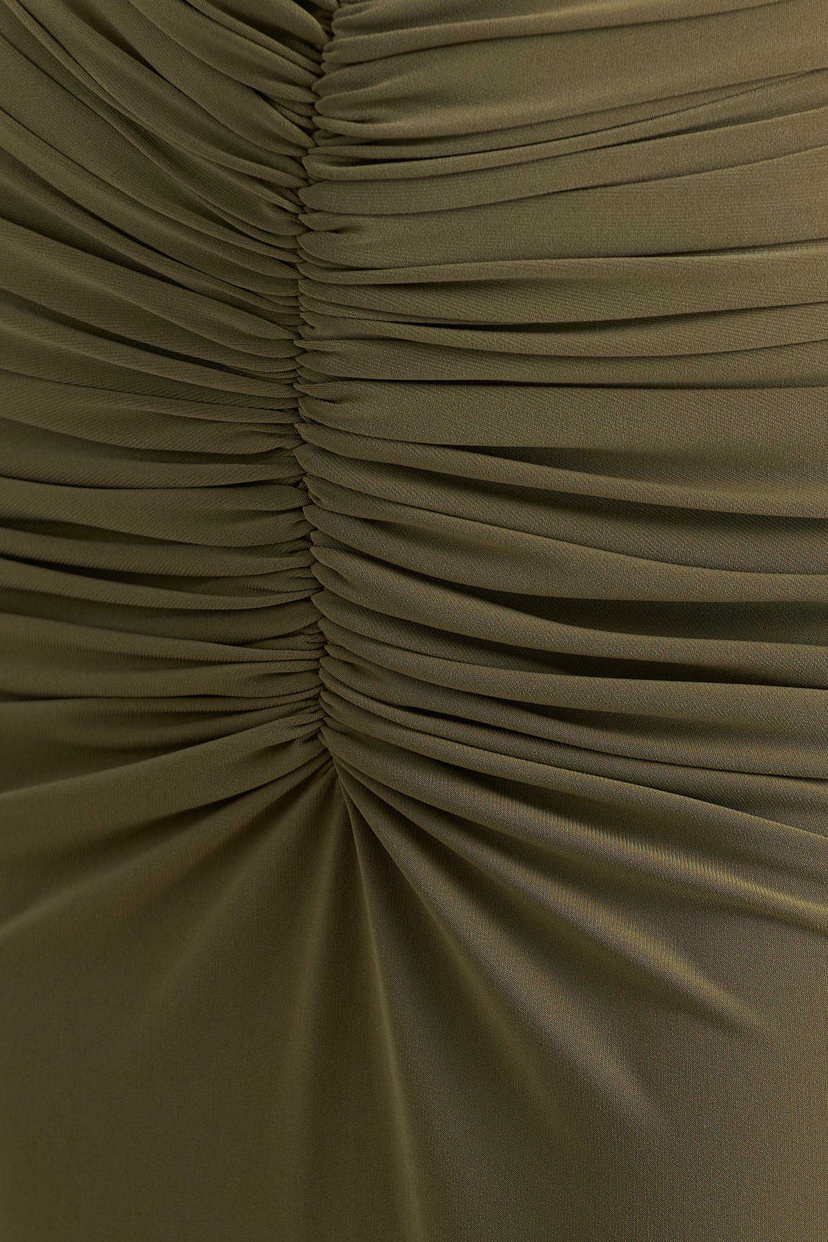 Premiere | Olive Boat-Neck Maxi Dress With Cape-Sleeves And Open-Back