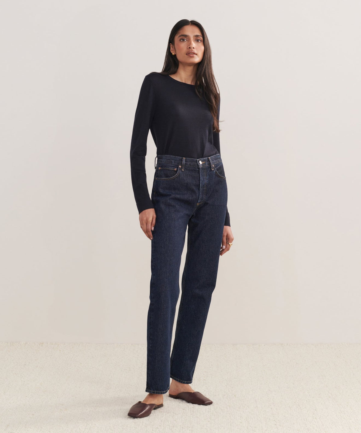 90's Pinch Waist Long Jean