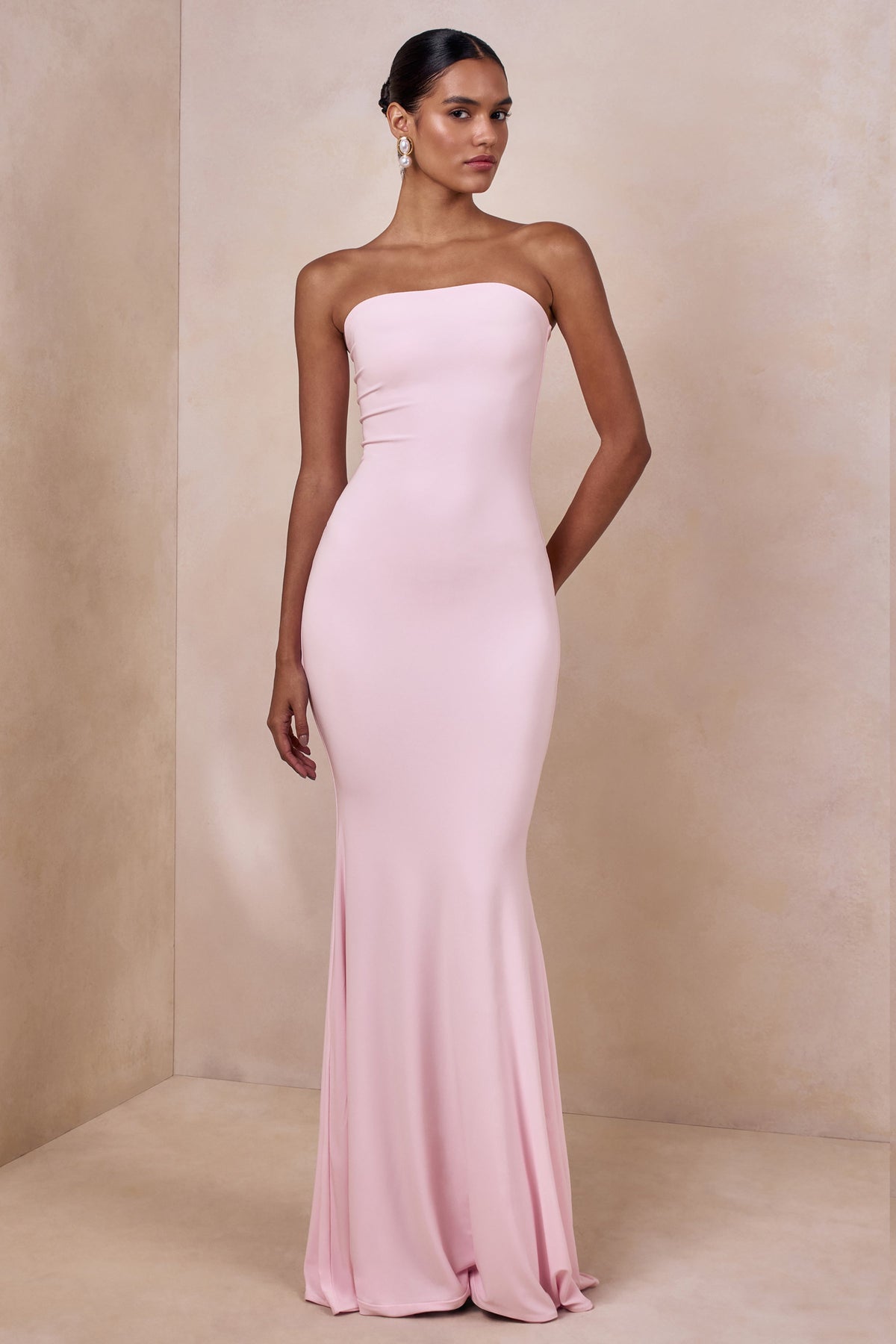 Ceremony | Pink Bandeau  Maxi Dress