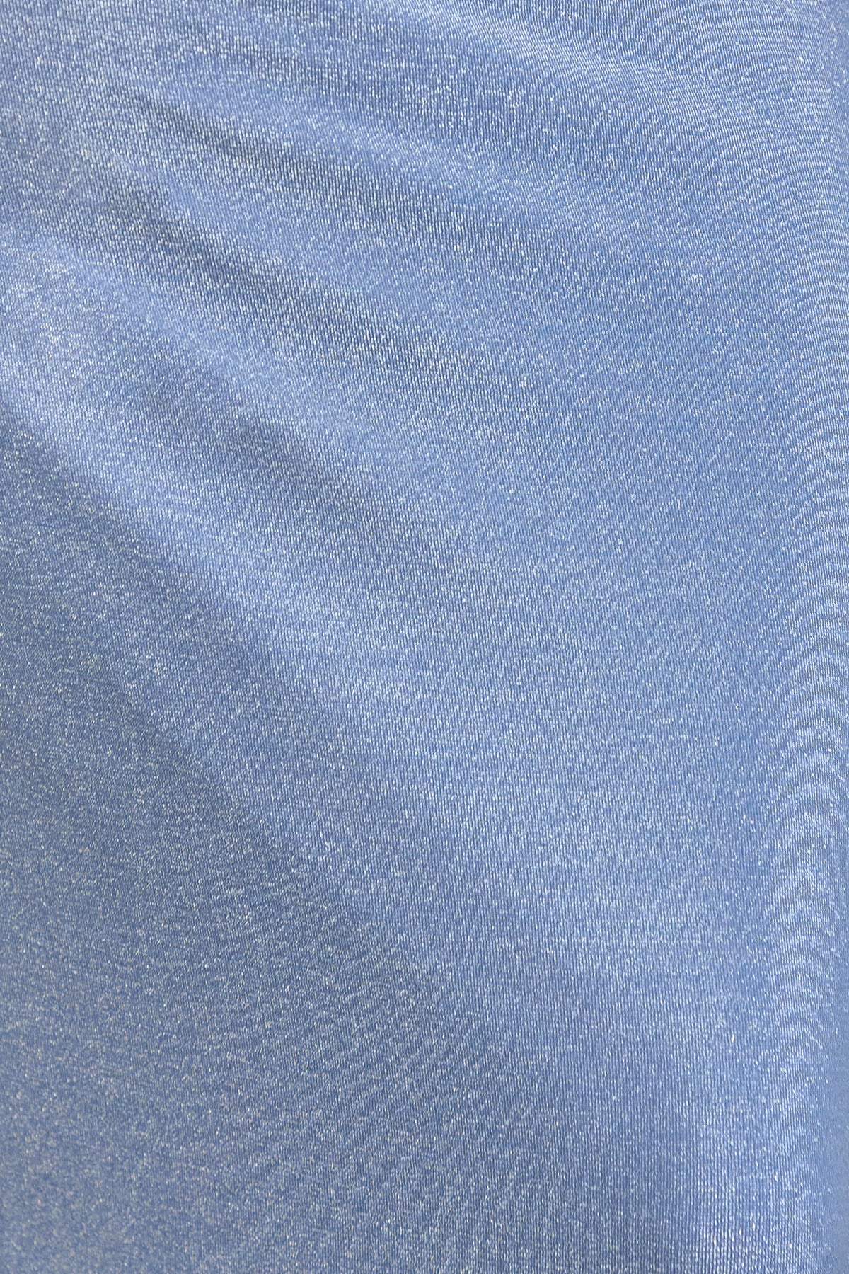 Sarielle | Light Blue Asymmetric-Neck Maternity Maxi Dress