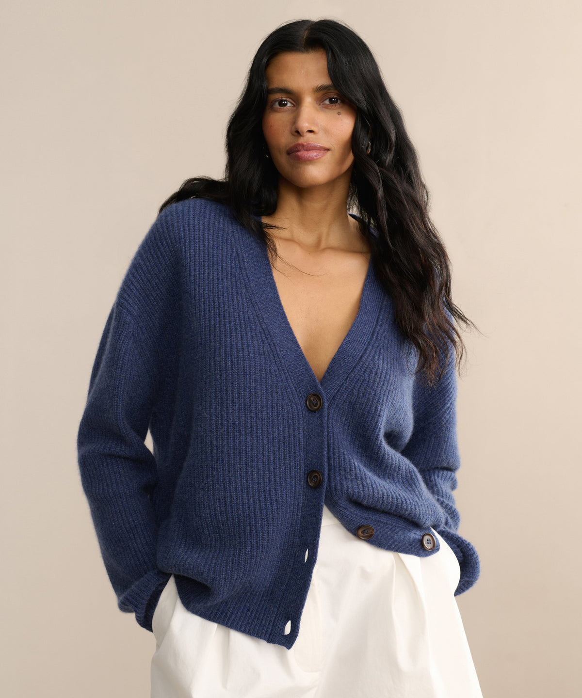 Cropped Cashmere Cocoon Cardigan