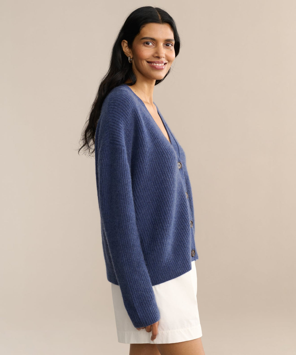 Cropped Cashmere Cocoon Cardigan