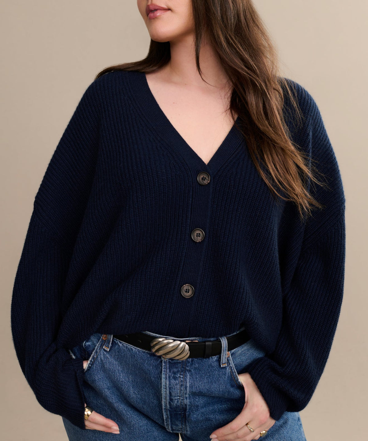 Cropped Cashmere Cocoon Cardigan