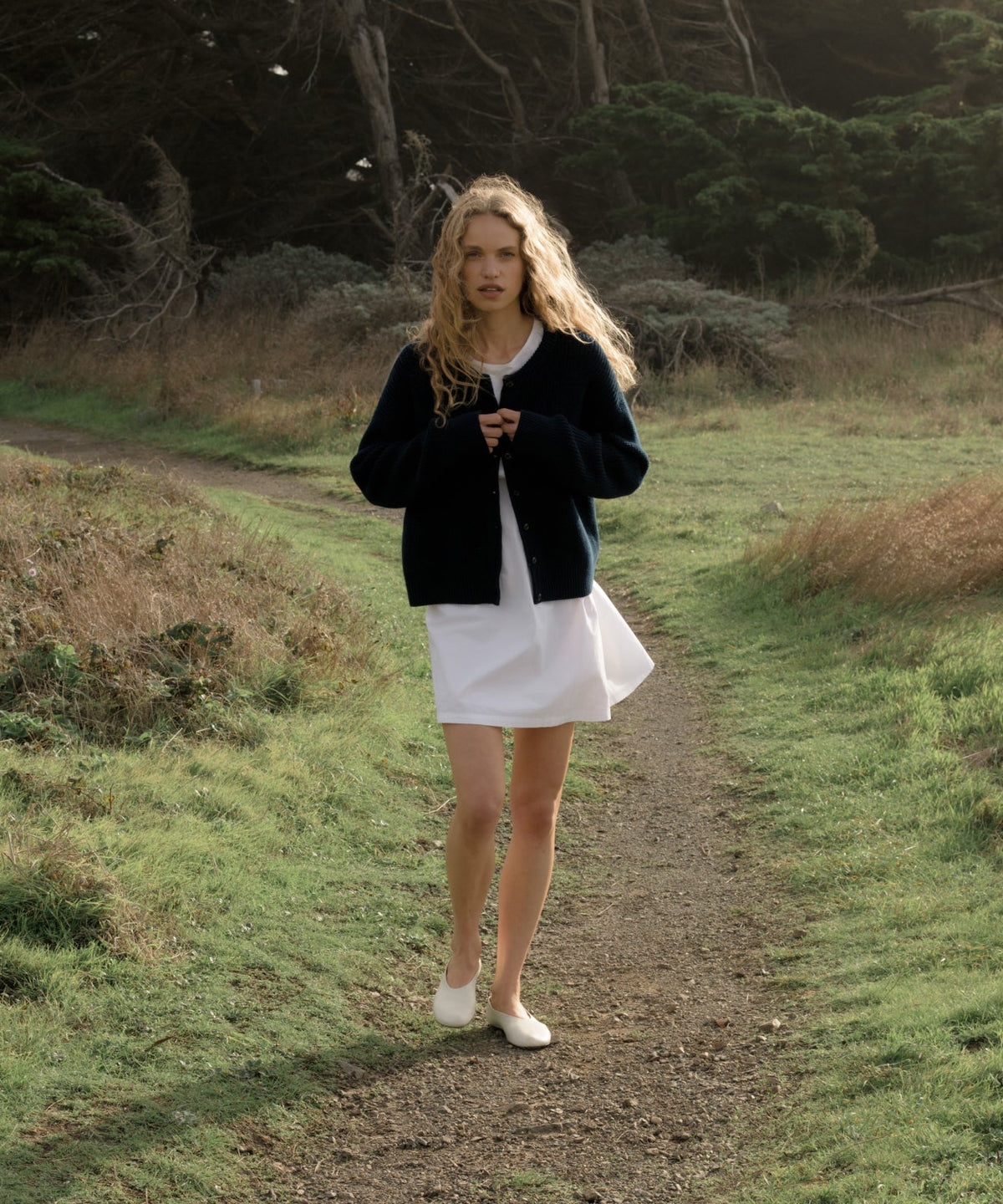 Cotton Hayes Crewneck Cardigan