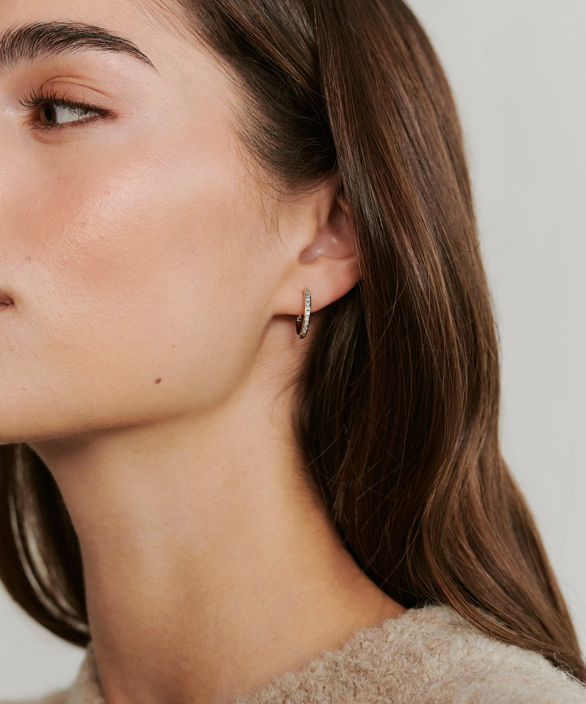 Iris Diamond Hoops