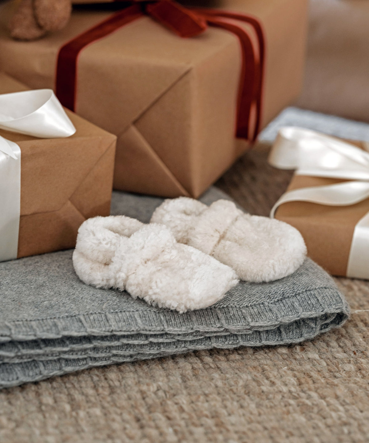 Shearling Baby Booties