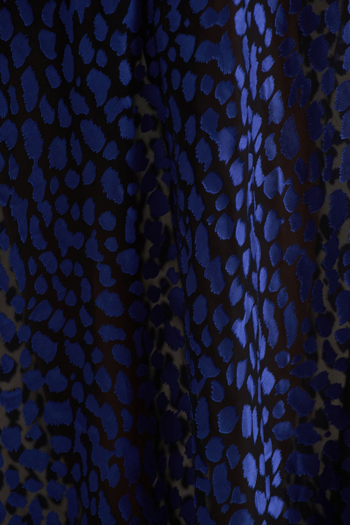 Marya | Blue Leopard Print Cowl-Neck Slip-Maxi Dress