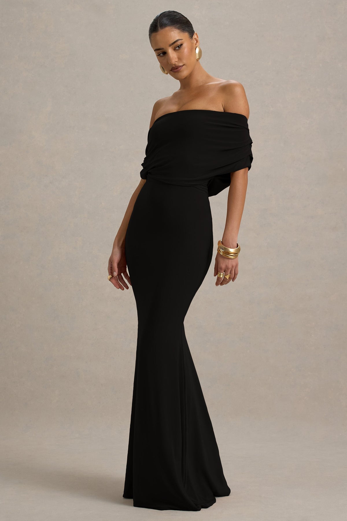 Bowden | Black Bardot Maxi Dress