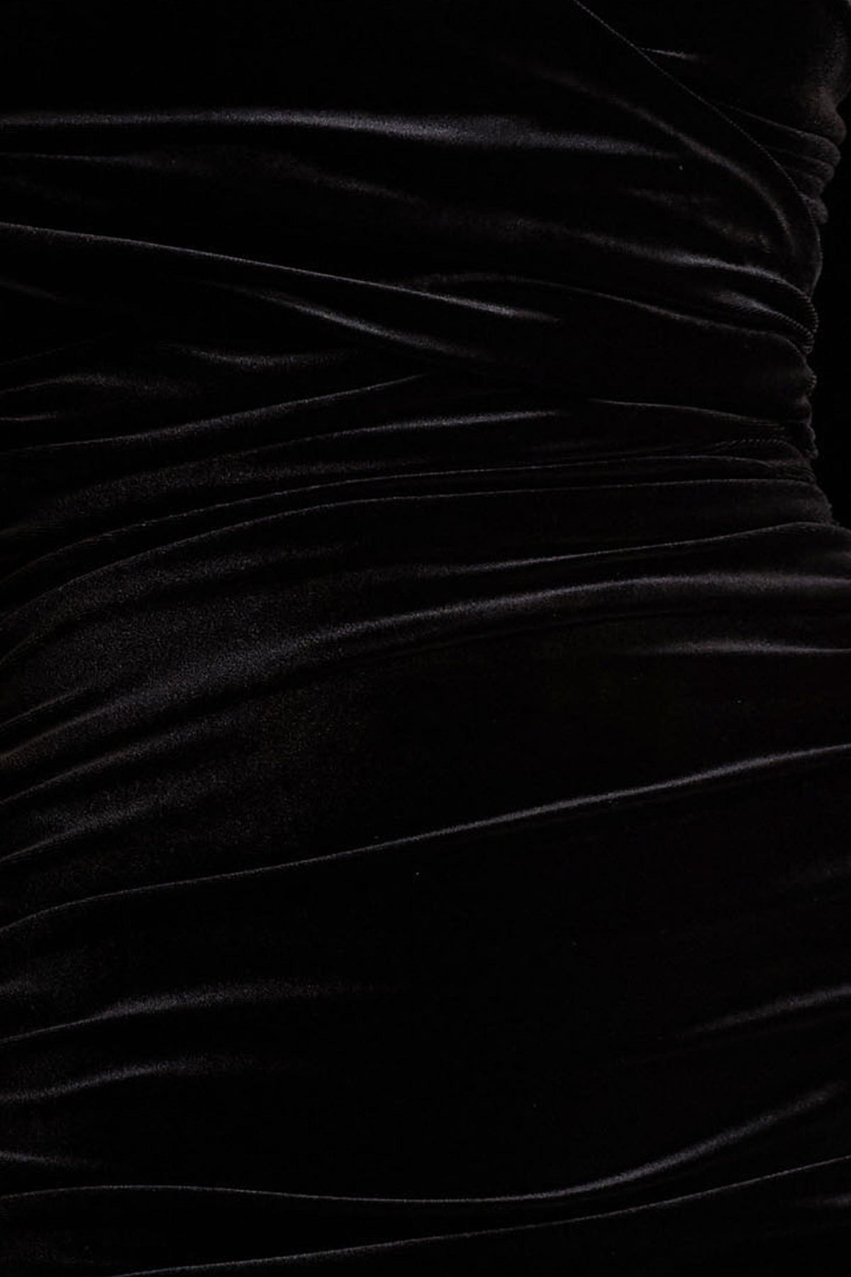 Paloma | Black Velvet Bandeau Maxi Dress With Scarf