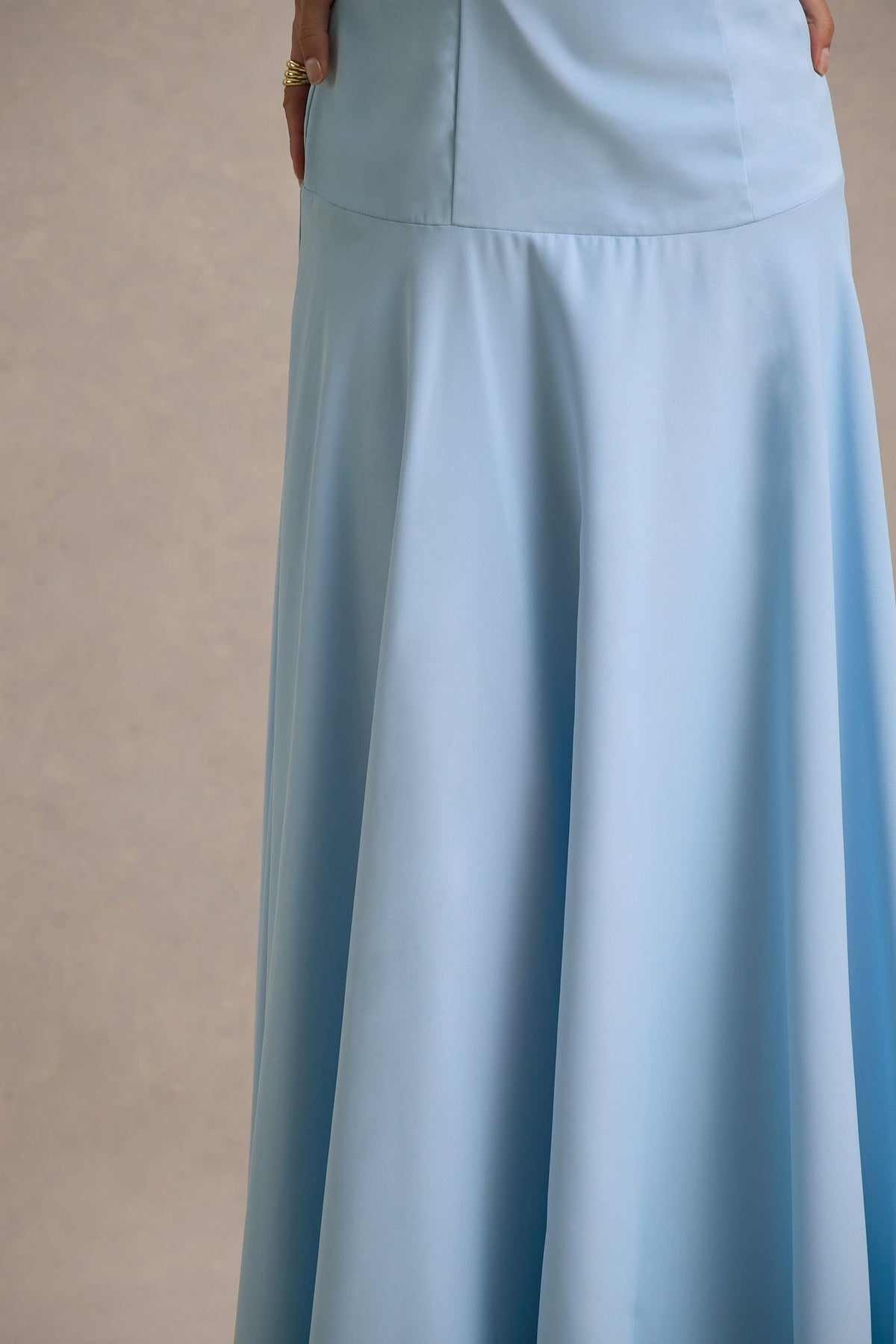 Ginevra | Powder Blue Halter-Neck Slip Maxi Dress