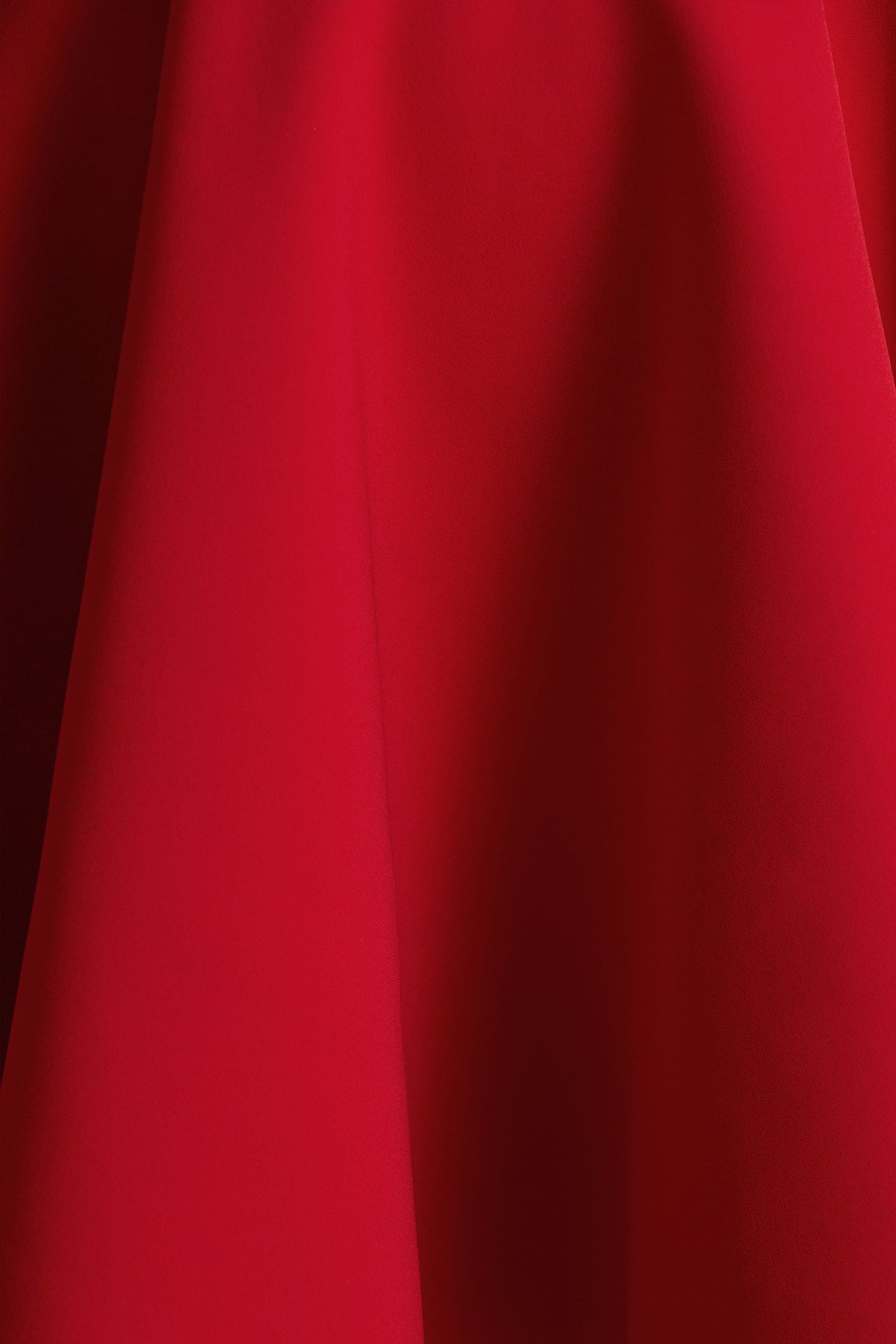 Astonish | Red Long-Sleeve Embellished Square-Neck Mini Dress With Volume Skirt