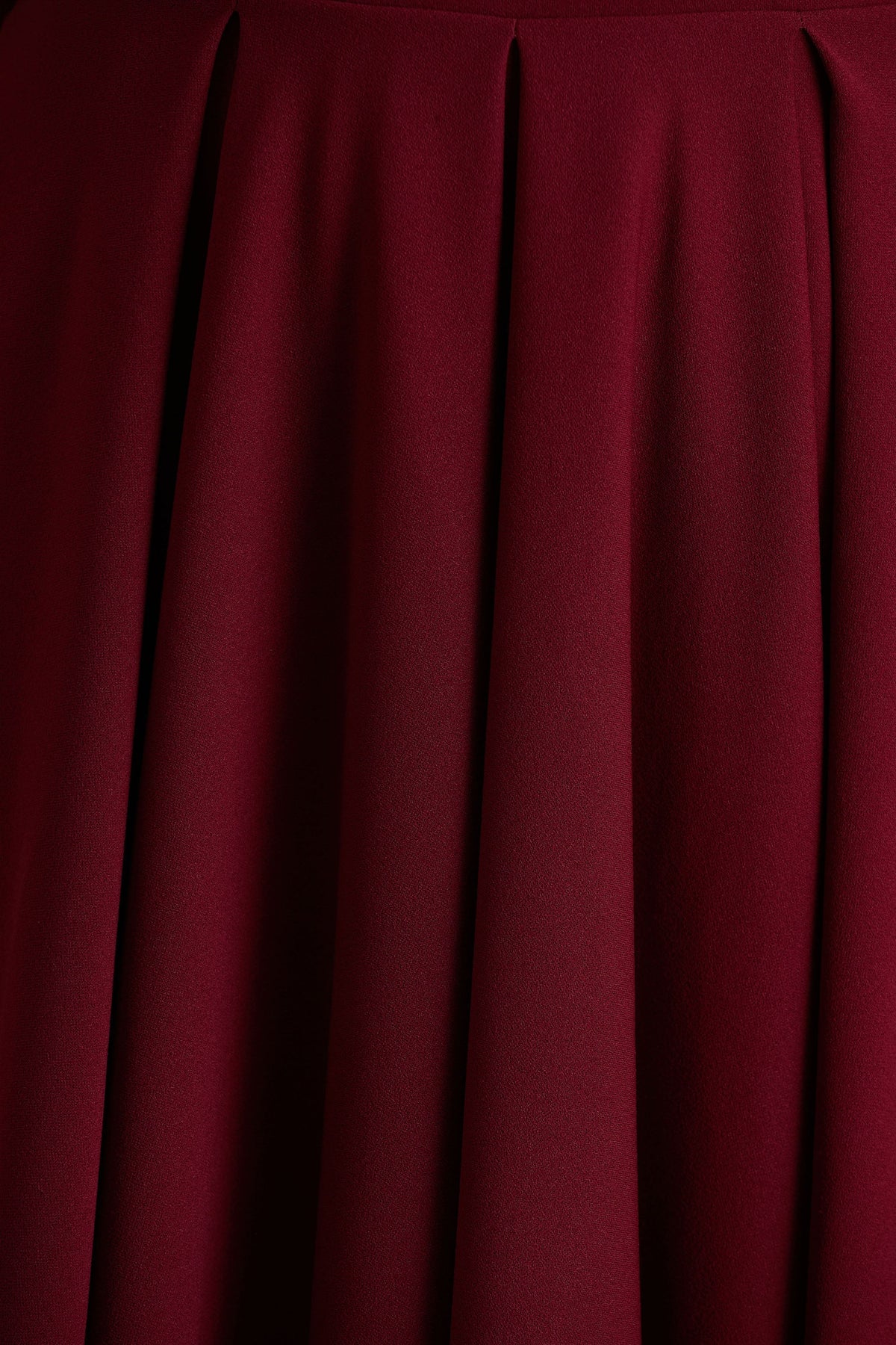 Isabella | Burgundy Bardot-Neck Midi Dress